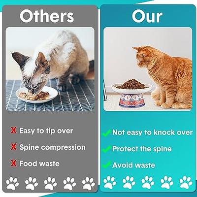 1pc Elevated Pet Food Bowl With Stand, Raised Cat Inclined Feeder Bowl For  Food And Water, Cat Bowl Feeder For Neck Protection