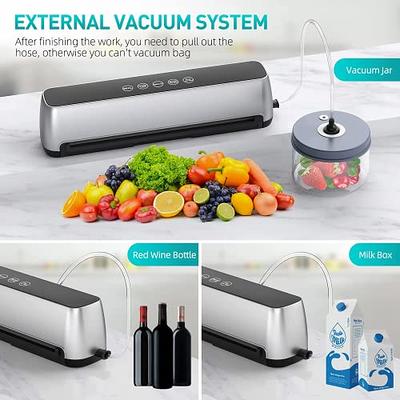 Vacuum-Sealer-Machine - Food Vacuum Sealer for Food Saver - Automatic Air  Sealing System for Food Storage Dry and Moist Food Modes Compact Design  12.6 Inch with 15Pcs Seal Bags Starter Kit 