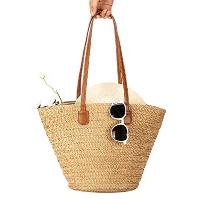 J.Mclaughlin Women's Astrid Woven Tote Natural | Woven/Leather