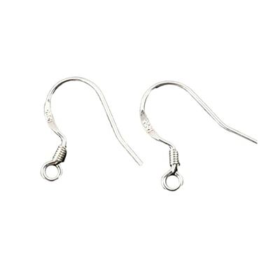 1Pairs Sterling Silver French Wire Earring Hook Fish Hook Earrings Sterling  Silver Earwires Jewelry Practical Design and Durable. - Yahoo Shopping