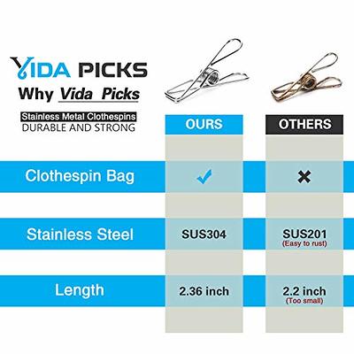 40 Pack Wire Clothes Pins Heavy Duty Outdoor, Stainless Steel ClothesPins  for Hanging Clothes, Metal Clothes Pegs, Clothing Clips, Laundry Pins 1.8mm  Diameter 6cm Long - Yahoo Shopping