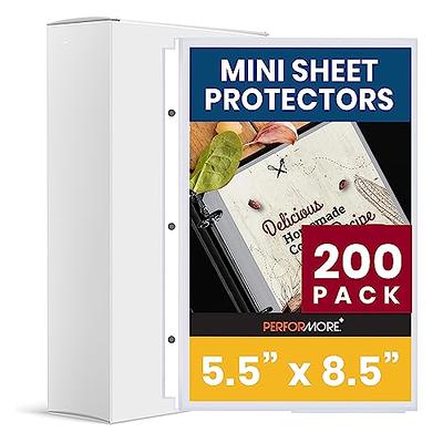 TYH Supplies 200 Pack Clear Sheet Protectors for 3 Ring Binder | 8.5 x 11  Inch | Non-Glare Standard 11 Hole Plastic Page Protectors for Home, Office