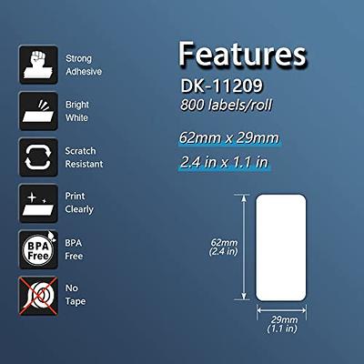 Betckey - Compatible Shipping Labels Replacement for Brother DK-1241 (4 x 6), Use with Brother QL Label Printers [10 Rolls + 2 Reusable Cartridges]