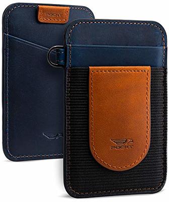 Leather Wallet for Men, Men's Slim Front Pocket Card with RFID for  Minimalist