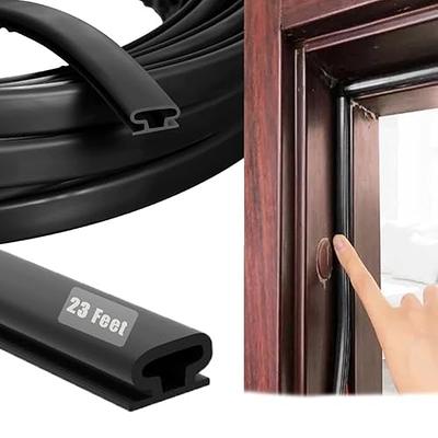 Black Rubber Weather Stripping Door Seal Strip, Self-Adhesive Door Weather  Stripping Strip, Soundproof D Shape Waterproof Weatherstripping for Door  Frame Windows Insulation (23ft,Black) - Yahoo Shopping