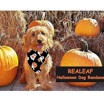 Cheap Halloween Dog Bandanas Premium Durable Fabric Holiday Bandana  Reversible Pet Scarf For Medium Large