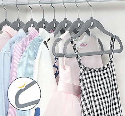 SONGMICS Baby Childrens Hangers Pack of 50 for Closet with Rose Gold Hooks White