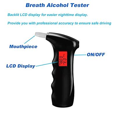 OGIFOAHC Breathalyzer, Portable Alcohol Tester, Professional Breathalyzer  Digital LCD Display Auto Power Off Sound Alarm, Black (with 5 Mouthpieces)  - Yahoo Shopping