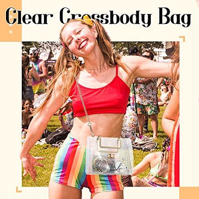  2 Pcs Clear Bag Stadium Approved Small Clear Purses