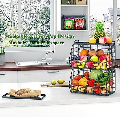 2Pcs Hanging Under Shelf Storage Basket Storage Rack Kitchen