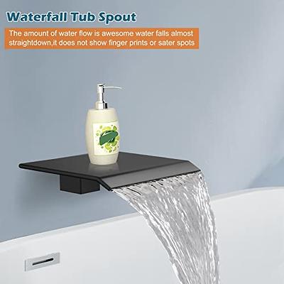 8 Rainfall Bathroom Shower Set Faucet W/Tub Mixer Tap Wall Mounted Matte  Black