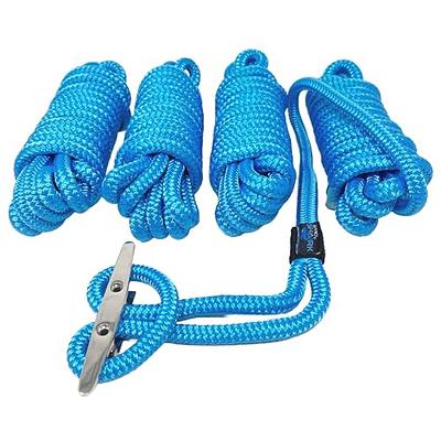 SandShark Premium 15ft 1/2in Dock Lines 4 Pack, Quality Double-Braided  Nylon Boat Rope, 12in Eyelet Loop, Boat Mooring Ropes for Docking. Pontoon  Boat Accessories- Blue - Yahoo Shopping