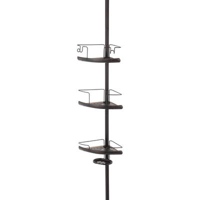 Kenney 3-Tier Spring Tension Corner Pole Shower Caddy, Color: Satin Nickel  - JCPenney