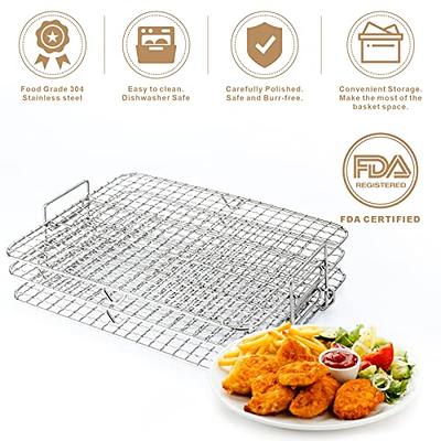 Air Fryer Rack For Ninja Dual Air Fryer Multi-Layer Dehydrator