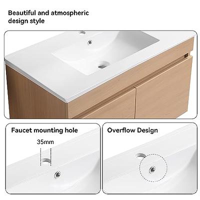 SSLine Wall Mounted Bathroom Vanity with Sink Modern 30 Floating