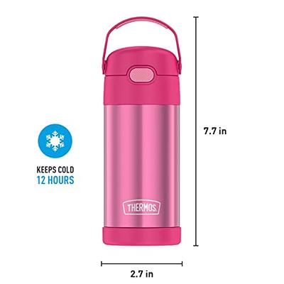 THERMOS FUNTAINER 12 Ounce Stainless Steel Vacuum Insulated Kids Straw  Bottle, Princess & FUNTAINER 12 Ounce Stainless Steel Vacuum Insulated Kids