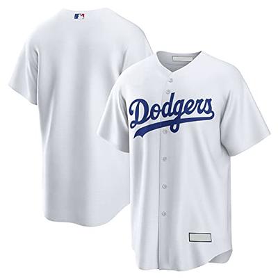 MLB Los Angeles Dodgers Gray Men's Short Sleeve V-Neck Jersey - S