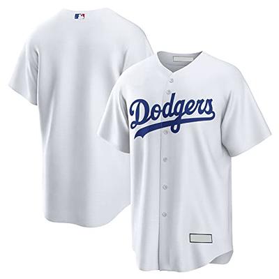 New Era Girls Youth White Los Angeles Dodgers Pinstripe V-Neck T-shirt