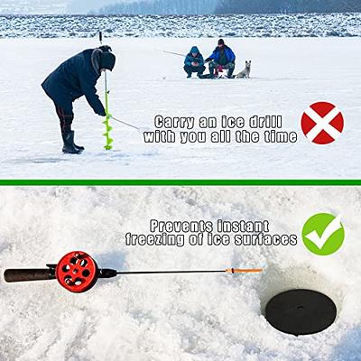 Tip Ups Ice Fishing 3Pcs Wooden Ice Fishing Tip Up with 1 Fishing