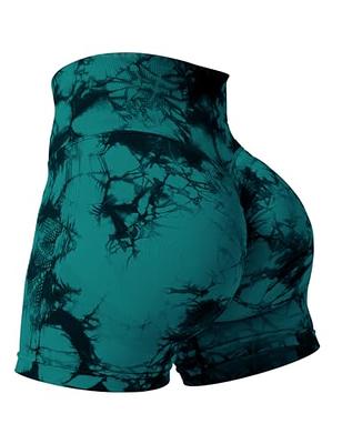 YEOREO Women Seamless Biker Shorts 3.6 Booty Scrunch Workout Shorts Tie  Dye Gym Yoga Shorts Blue Green S - Yahoo Shopping