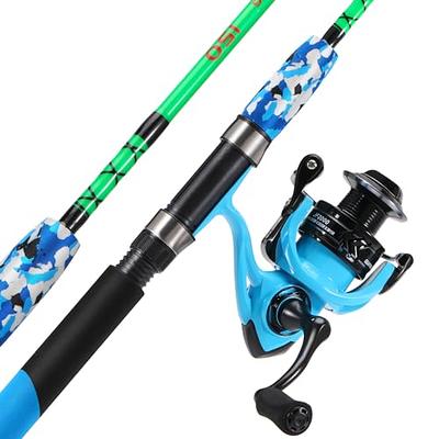 Sougayilang Carbon Ultralight Fishing Rods 2 Pieces Cork Handle Spinning  Rod 