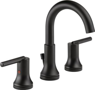 Two Handle Centerset Bathroom Faucet in Matte Black 25847LF-BL