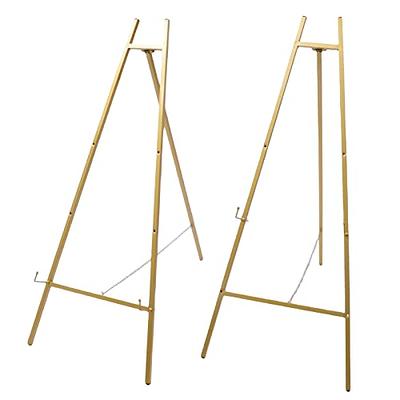 2PCs 46.5Inches Tall Steel Pipe Portable Floor Easel Stand Large Gold  Wedding Easel Stand Adjustable Poster Display Stand Ground Easel for  Welcome Signs Arts Painting - Yahoo Shopping