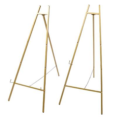 White Easel Stand for Wedding Sign - 66 Inches Portable Easel Stand for  Display, Collapsable Metal Floor Easel for Signs, Poster, Art, Painting(2  PCS)