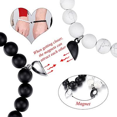 Jewelry, 2 Pcs Couple Magnetic Heart Charm Bracelet Set Adjustable