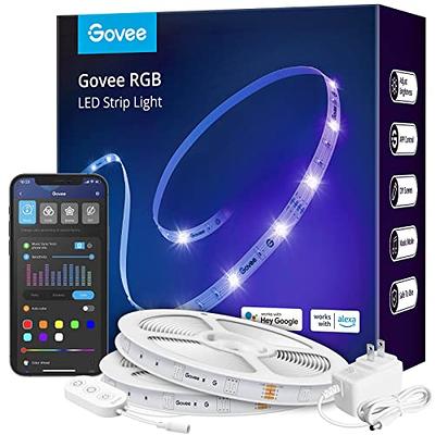 Govee WiFi LED Strip Lights, 32.8ft RGB Strip Lights Work with Alexa and  Google Assistant, Smart App Control, 64 Scenes, Music Sync, DIY LED Lights