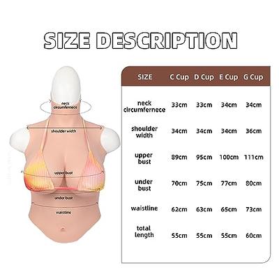 Silicone Breast Forms C/D/E/G Cup Crossdresser Halfbody Drag Queen