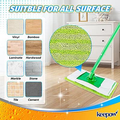 KEEPOW Reusable Wet Pads Compatible with Swiffer Sweeper Mop