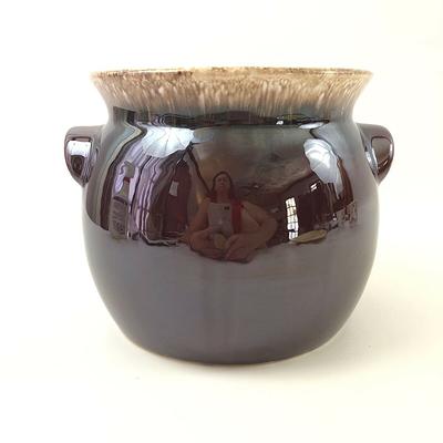 Hull Brown Drip Bean Pot