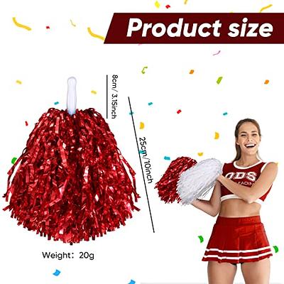 Red Pom Poms Cheerleader Dance Kids & Adults Costume Accessory at