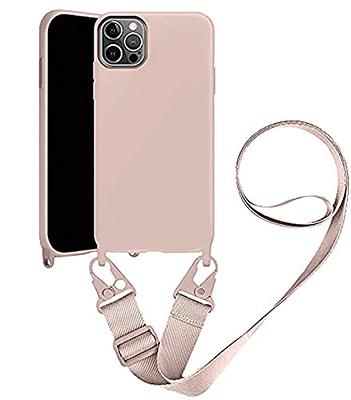 ZTOFERA Crossbody Case for iPhone 15 Pro with Lanyard Strap Adjustable  Rope, Liquid Silicone Soft Cover for iPhone 15 Pro 6.1 inch-Brown