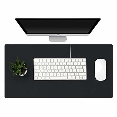 Ilyapa Office Desk Mat Clear Textured - 47 x 23 inch Plastic Computer Pad for Desk