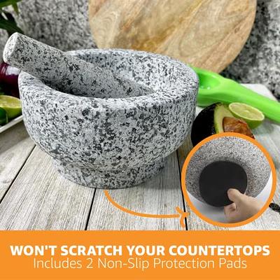 Mortar and Pestle Set ,7 large Green Granite ,handcrafted 