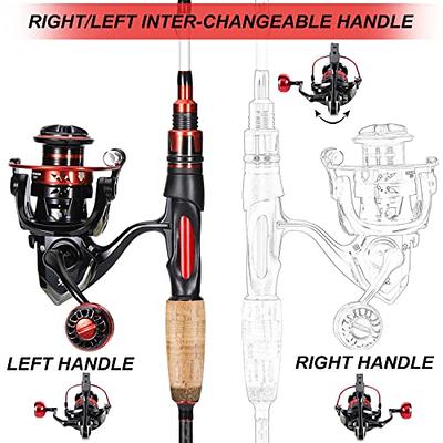 Sougayilang Spinning Combo, Medium Heavy Fishing Pole and 2000 Spinning  Reel Set, Fishing Rod and Reel Commbo for Bass Fishing Tackle, Rod & Reel