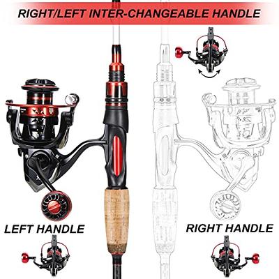 Sougayilang Spinning Combo, Medium Heavy Fishing Pole and 2000 Spinning  Reel Set, Fishing Rod and Reel Commbo for Bass Fishing Tackle