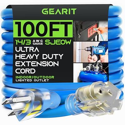 USW 14/3 50ft Cold Weather Extension Cord with 2 Lighted Plugs