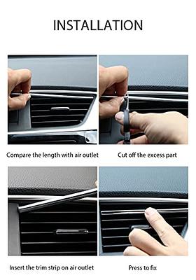 ikasus 10PCS Car Air Vent Grille Trim Decorative Strips U Shape Car Air  Conditioner Vent Outlet