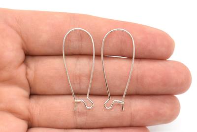 Silver Plated Kidney Shaped Ear Wires - Earring Findings To Make Jewelry  With, For Earrings -50 Pcs - Yahoo Shopping