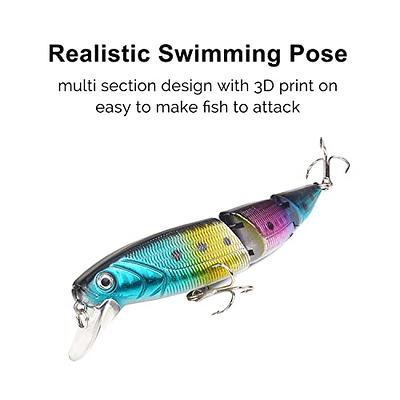  CRAZY SHARK Fishing Lures Set, 3 PCS Multi-Jointed