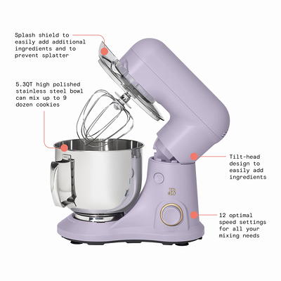 Kitchen Aid White Standing Mixer K45SS Bread Hook Balloon Whisk Paddle 10  Speed