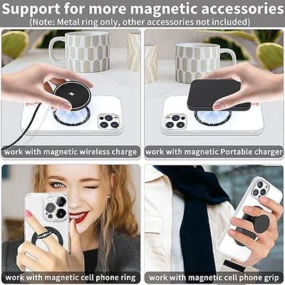 AUROX Compatible with MagSafe Base for iPhone 15 14 13 12 Magnetic Base  Plate【Base Only】 Intended for Pop Socket Grip and Phone Ring  Holder【Removable