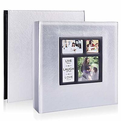 Artmag Photo Album 5x7 Clear Pages Pockets Leather Cover Slip Slide in  Photo Album Book Holds 50 Vertical 5x7 Photos Picture Book for Wedding  Family (Grey) - Yahoo Shopping