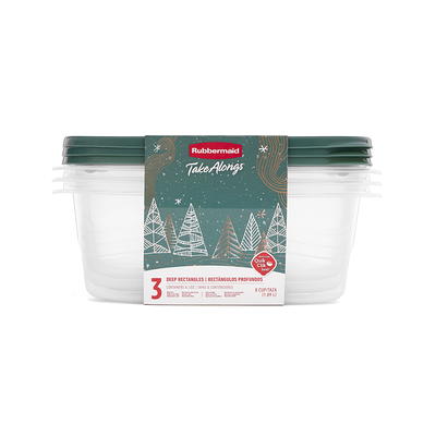 Rubbermaid 3.7 Cups Divided Rectangles Food Containers (5 ct)