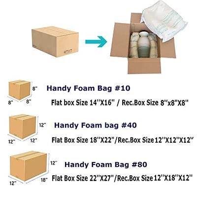  Foam Packaging Bags 26 PACK #10 Handy Foam Room Temperature  Expanding Foam Bags for 8x8x8 Box : Office Products