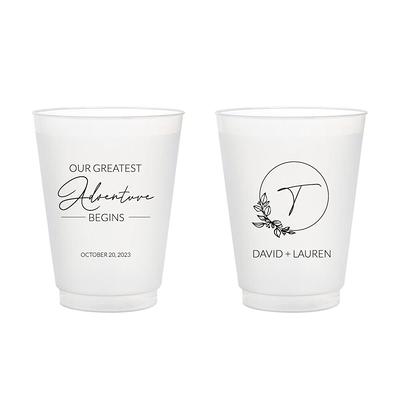 Custom Frosted Wedding Cups, Personalized Party Favors, Bachelorette  Shatterproof Plastic Cups - Yahoo Shopping