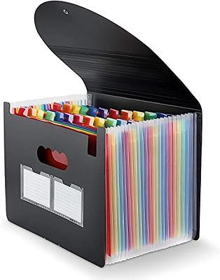 Plastic Expanding Accordion Folders, Letter Size Portable Document